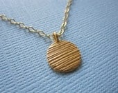 Small Gold Disc Necklace