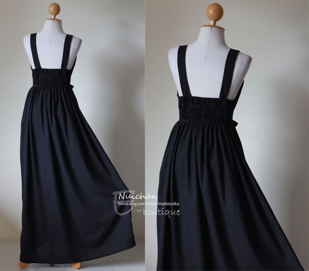 Black Maxi Dress Elegant V-styled Neck Long Evening Gown : Love Party Collection