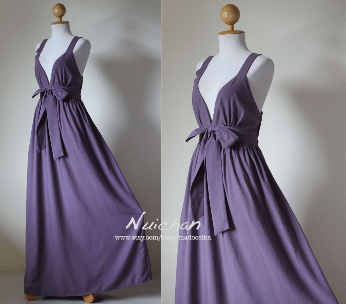 Elegant Purple Cocktail Bridesmaid Summer Dress : Love Party Collection