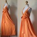 Elegant Yellow Orange Bridesmaid Cocktail Evening Cotton Dress : Love Party Collection