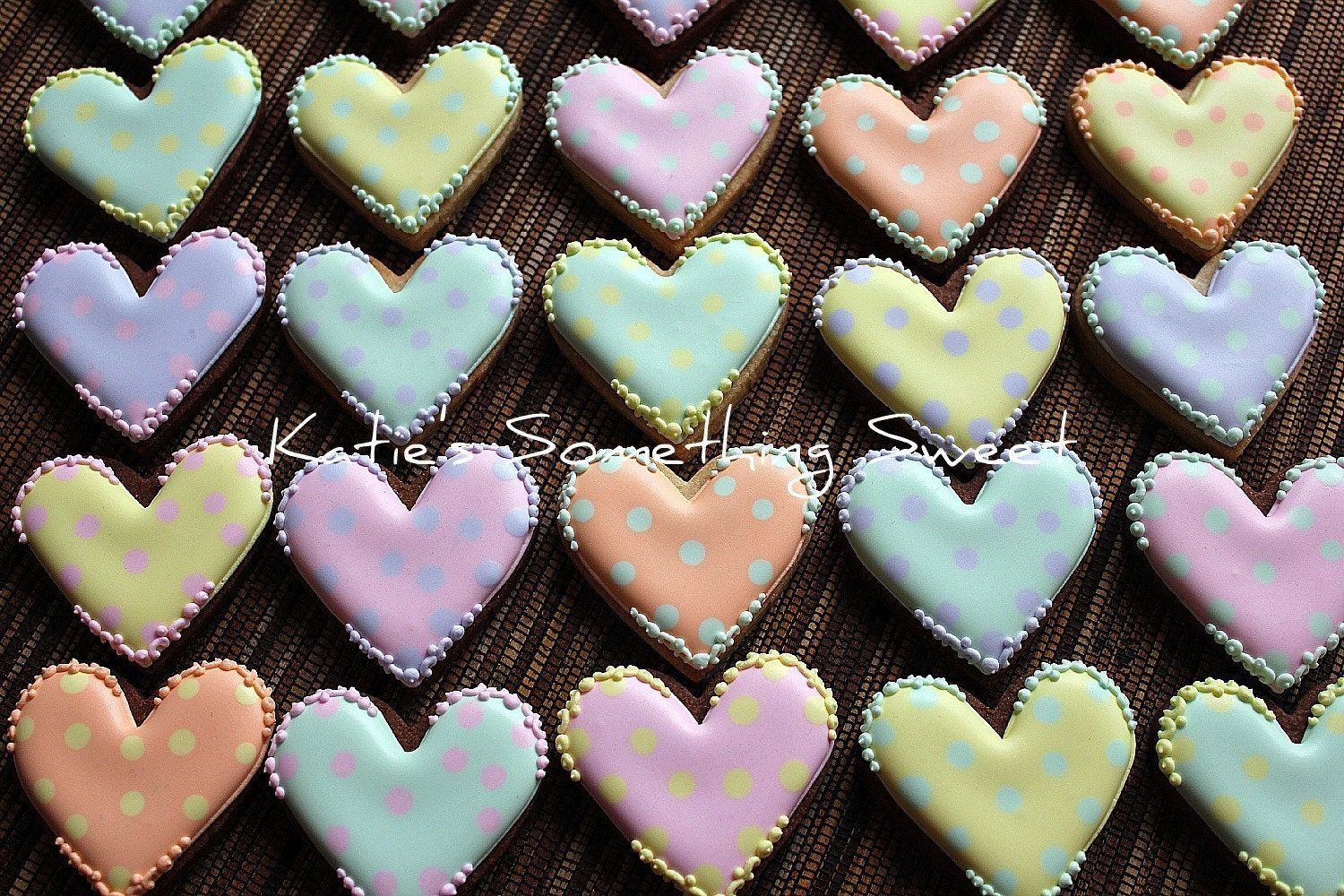 Heart Cookies-Bite Size Favors-Valentine Heart Cookies-Bridesmaid Gifts-Custom Wedding Favors-Bridal Shower Favors