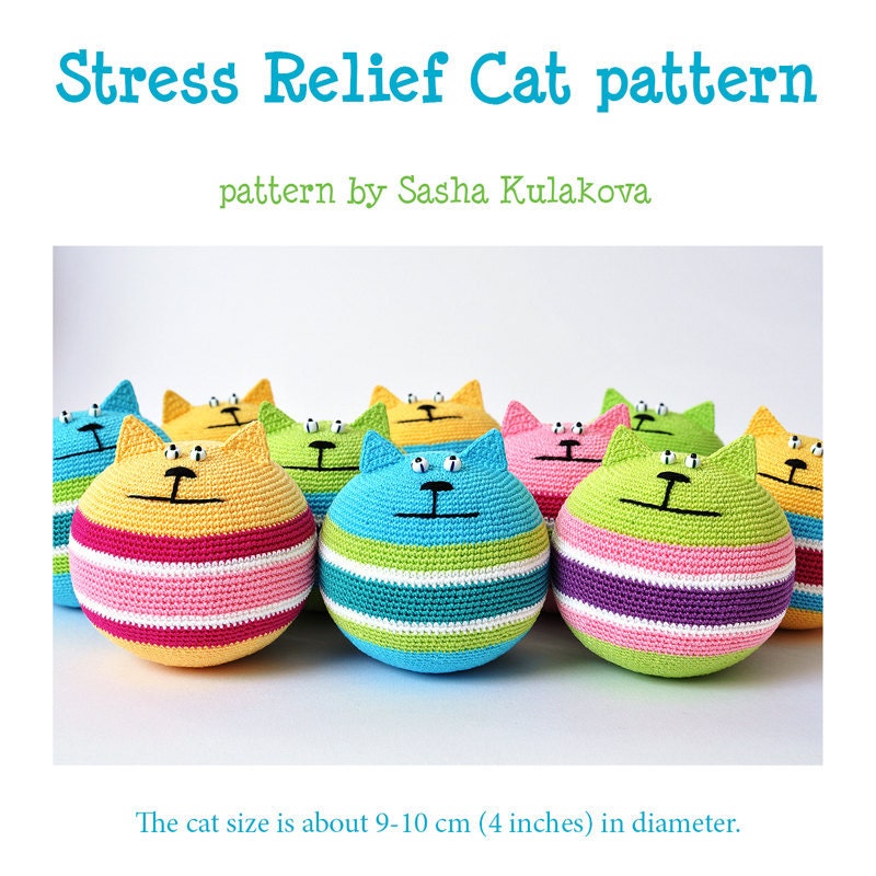 PDF PATTERN Stress Relief Cat crochet amigurumi