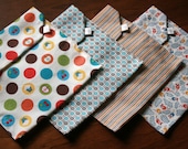 mixed set of 4 reusable, lined sandwich bags in my choice