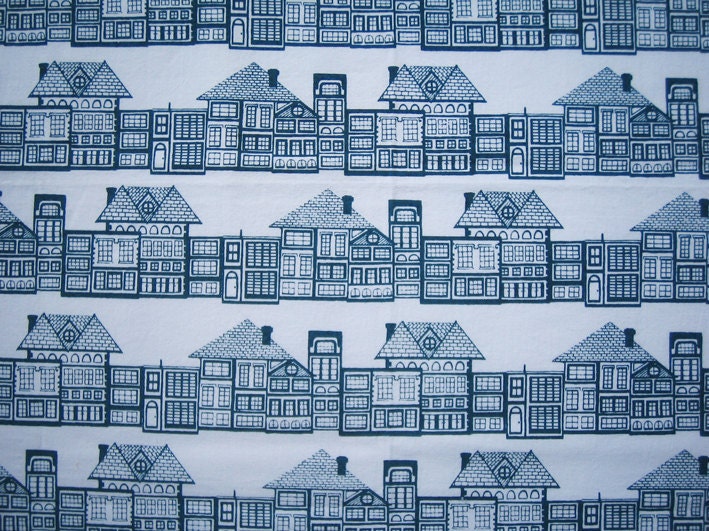 HUTS hand screen printed fabric