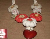 PDF PATTERN fabric Necklaces, for the girl,diy craft , diy roses and pincushion flower,buttons and ribbons ,fabric necklace,,braided