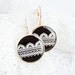 White black earrings - Lace jewelry, everyday wear, dark black jewelry