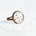 Black polka dot ring, delicate jewelry, spring fashion, simple jewellery