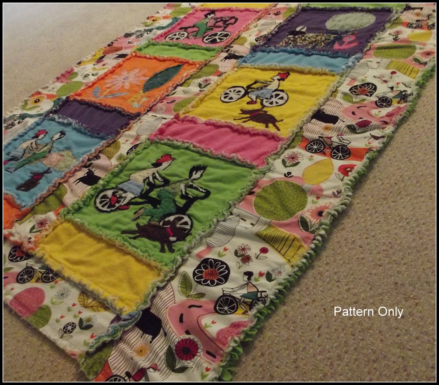 Summer Romance quilt pattern, all 6 individual quilt block patterns included