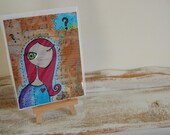 Blank Note Card.... I Don't Know.....Whimsical design....Art Print