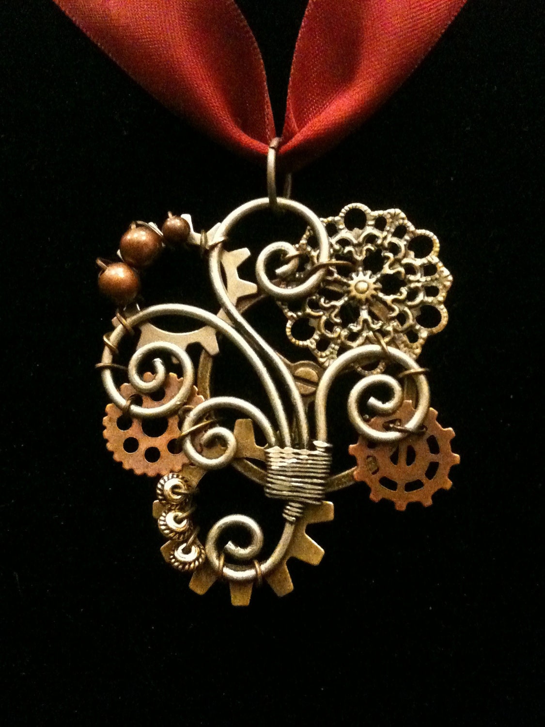 Custom Fleur Harry Potter Steampunk Pendant- Free Ribbon Included