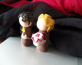 Hunger Games Peeta and Katniss Polymer Clay Sculpture