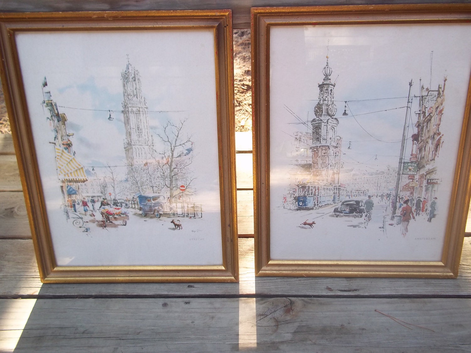 Great ink and water color Amsterdam prints