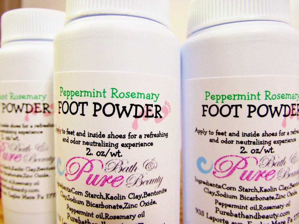 Foot Odor Eliminating Foot Powder Peppermint Rosemary 2oz
