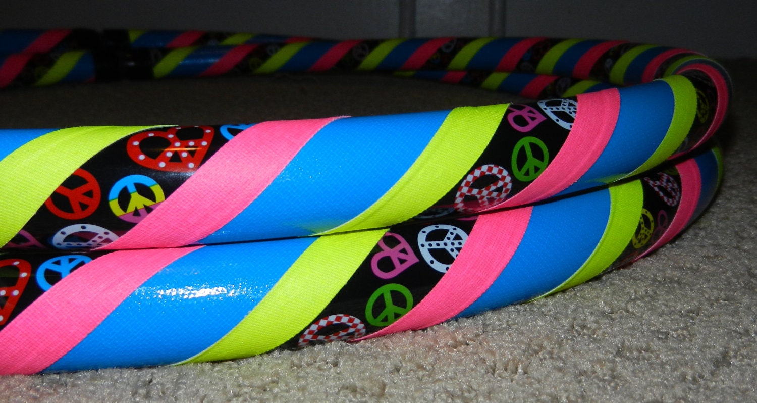 Peace & Love Collapsible Hula Hoop - Custom Made - Any Color and Size