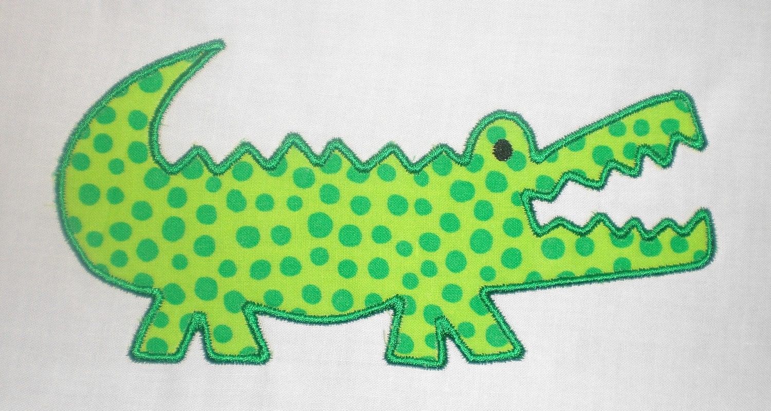 Alligator Machine Embroidery Design Applique