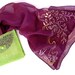 Red Silk Scarf. Hand Painted Silk Scarf. Silk Chiffon Scarf. Japanese Floral Scarf. Merlot Red Wisteria. Made to Order. 13x69 in.