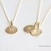 Initial Circle Necklace - personalized gold initial disc 14k gold filled necklace, customized letter necklace
