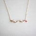 Gold Coral Branch Necklace - horizontal coral branch on 14k gold fill chain