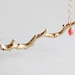 Gold Coral Branch Necklace - horizontal coral branch on 14k gold fill chain