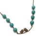 Antiqued Brass Bird Green Turquoise Necklace