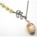 Antiqued Brass Leaf Butter Jade Porcelain Owl Necklace