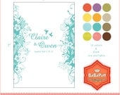 Printable Wedding Invitation Card Template, Personal and Small Commercial Use. BP 0164