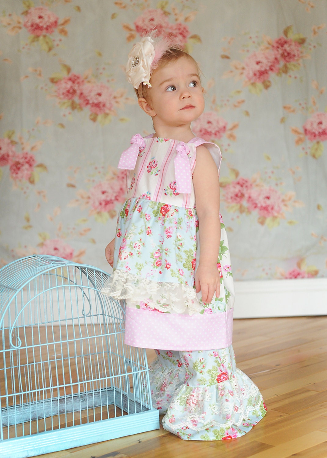 Elisabeth... Timeless Treasures.. Apron Knot Dress Size 12 month to girls size 6.