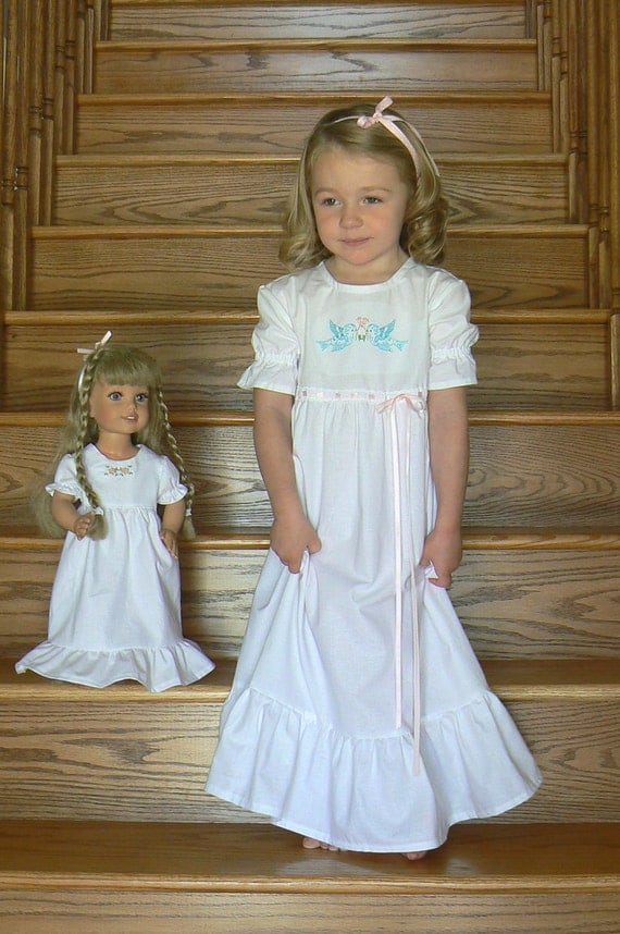 Blue birds Heirloom Girls Nightgown size 2 to girls size 6