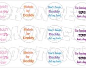 Daddy Hair Day bottlecap image sheet - Daddy did my hair