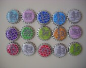 Calendar Girl finished sealed bottlecaps
