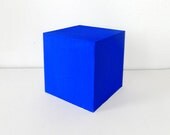 Ultramarine Blue Wooden Cube