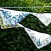 Vintage Hankie Bunting Banner Wedding Decorations Party Bunting Blue Floral Hanky Garland Free Shipping