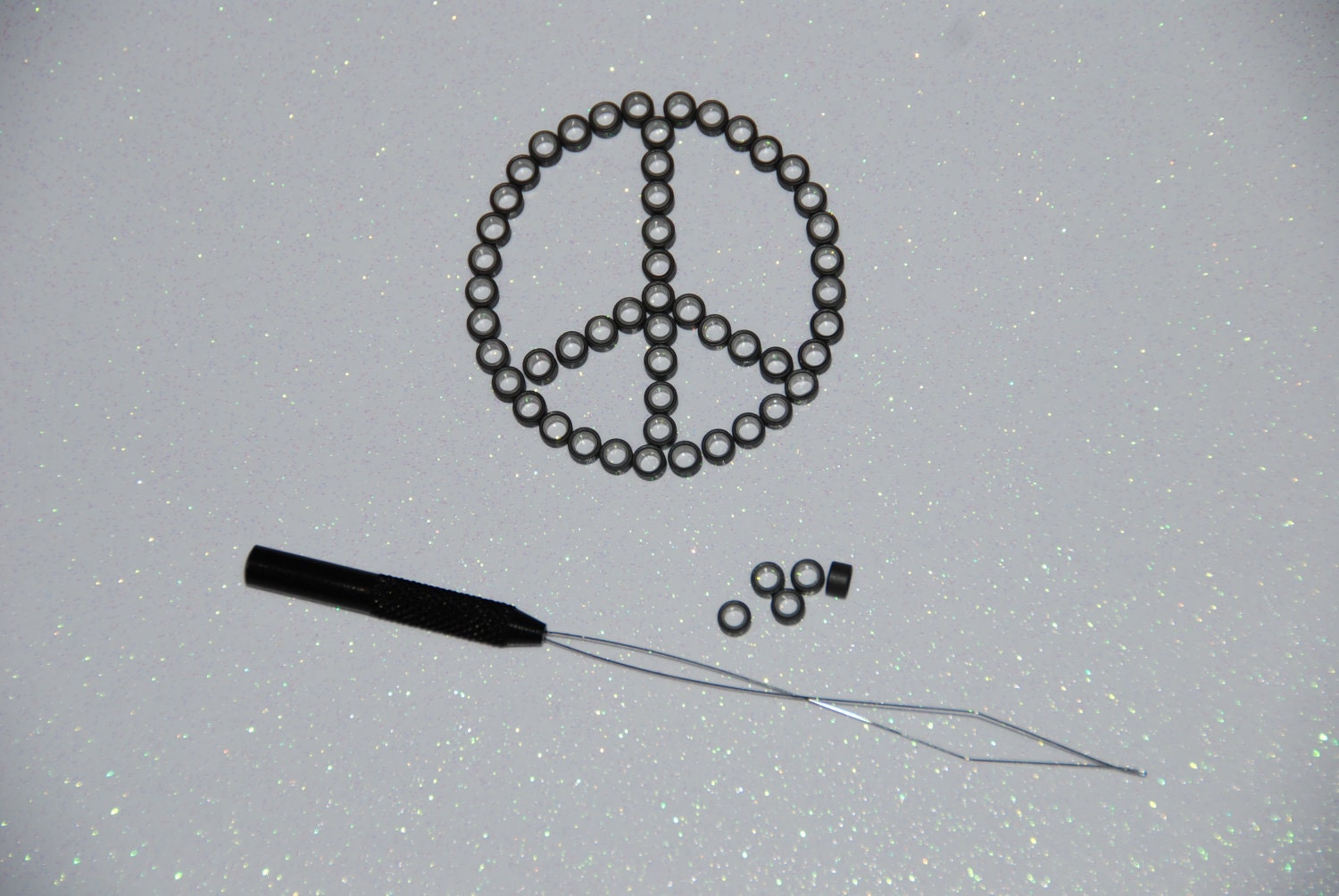 Feather Hair Extension Threading Kit - Threader and five beads by IndianSummerGirls