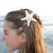Medium Starfish Hair Clip - white knobby sea star hair clip by IndianSummerGirls