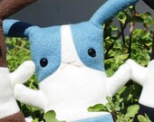 Flat Bonnie  Bunny Plush / Classic - 12" tall  Dutch / Blue & White