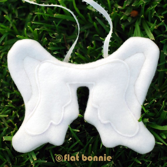Flat Angel Wings - Flat Bonnie & Friends Accessory (Removable or Sewn-on styles) "Wings ONLY" - Bunny NOT included