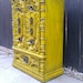 Yellow and Bronze High Boy Dresser