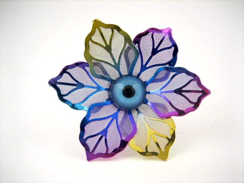 Rainbow Eye Flower Ring