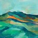 Oceanscape, Original Watercolor on Wood, 16 x 20 inches, "Buoy"