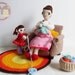 AMIGURUMI PATTERN : Armchair with 2 cushion , rug and knitting basket