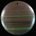 ONE Huge 125 Carat Ribbon Jasper Pendant. Round. Coin. W824034. Free Gift Box.