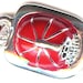 TWO Small 3D Silver Plated Enamel Charms. FIREFIGHTER HELMET. Fireman. Hat. Free Gift with Order.