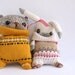 Mr&Mrs 'Matching Jumpers' bunny rabbit plushies