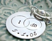 Custom Necklace- Personalize Necklace - I Do - Wedding Keepsake - Hand Stamped Jewelry - Three Little Pixies Boutique - Gift for Her