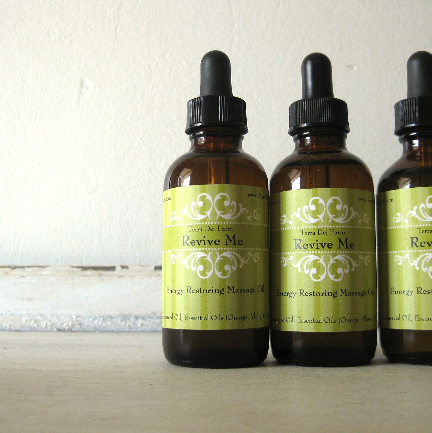 Motivation In A Bottle - 3 Pack - Revive Me - Aromatherapy Energy Restoring Massage Oil