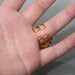 Jade Stone on Gold Copper Wire Wrapped Ring