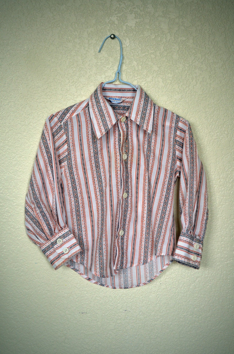 FREE SHIPPING Vintage Boy's Collar Shirt