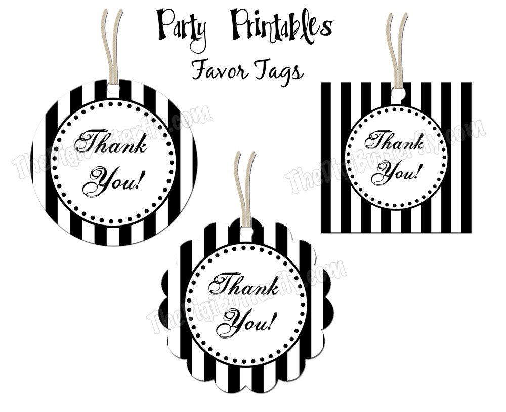 Forever Young Party - Thank You Favor Tags - 2" Party Circles  - DIY Party Printables - INSTANT DOWNLOAD and Print