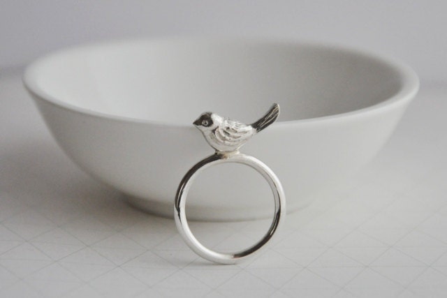 Bird ring sterling silver