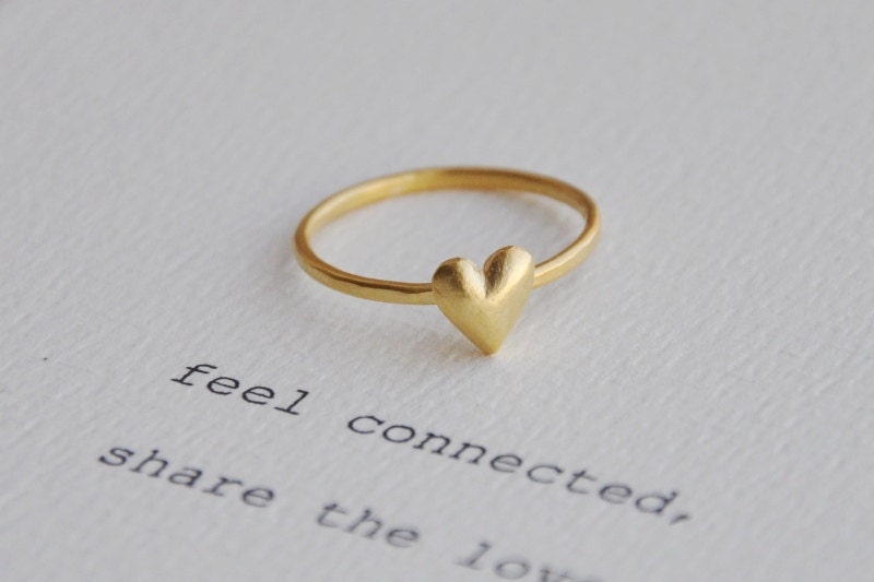 heart rings, set of two